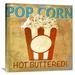 Global Gallery 'Pop Corn' by Skip Teller Vintage Advertisement on Wrapped Canvas in White | 36 H x 36 W x 1.5 D in | Wayfair GCS-456459-3636-142