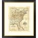 Global Gallery Map of The United States, 1845 by John Warner Barber Framed Graphic Art Metal | 32 H x 28 W x 1.5 D in | Wayfair DPF-294932-22-296