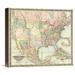 Global Gallery Map of The United States of America, 1848 by J. H. Colton Graphic Art on Wrapped Canvas in Green/Pink | Wayfair GCS-295040-30-144