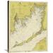 Global Gallery Nautical Chart - Buzzards Bay ca. 1974 - Sepia Tinted Graphic Art on Wrapped Canvas in Green | 30 H x 23 W in | Wayfair