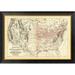 Global Gallery 'Railroad map of the United States, 1890' by Samuel Augustus Mitchell Framed Graphic Art on Canvas | 24 H x 34 W x 1.5 D in | Wayfair
