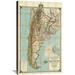 Global Gallery 'Nuevo Mapa de La Republica Argentina, Chile, Uruguay y Paraguay, 1914' Graphic Art Print on Wrapped Canvas in Blue | Wayfair