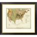 Global Gallery Geological map of the United States, 1856 by Henry Darwin Rogers Framed Graphic Art Metal in Green | 28 H x 32 W x 1.5 D in | Wayfair