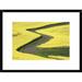 Global Gallery 'Field Mustard Fields & Road, France' Framed Photographic Print Paper in Yellow | 18 H x 24 W x 1.5 D in | Wayfair