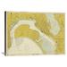 Global Gallery 'Nautical Chart - San Diego Bay Ca. 1974 - Sepia Tinted' Graphic Art Print on Wrapped Canvas in Green | Wayfair GCS-450548-40-146