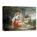 Global Gallery 'Shepherdess Seated w/ Sheep | 22.92 H x 30 W x 1.5 D in | Wayfair GCS-277593-30-142