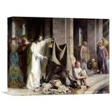 Global Gallery 'Pool of Bethesda' by Carl Bloch Painting Print on Wrapped Canvas in Brown | 17.69 H x 22 W x 1.5 D in | Wayfair GCS-276763-22-142