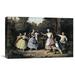 Global Gallery 'Blind Man's Buff' by Currier & Ives Painting Print on Wrapped Canvas in Black/Blue/Green | 18.93 H x 30 W x 1.5 D in | Wayfair