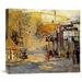 Global Gallery 'Park Avenue, Old Laguna' by Joseph Kleitsch Painting Print on Wrapped Canvas in Brown/Gray | 14.32 H x 16 W x 1.5 D in | Wayfair