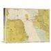 Global Gallery Nautical Chart - San Francisco Bay CA. 1975 - Sepia Tinted Graphic Art on Wrapped Canvas in Yellow | Wayfair GCS-450545-16-142