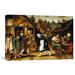 Global Gallery 'The Egg Dance' by Pieter Bruegel the Elder Painting Print on Wrapped Canvas in Black/Blue/Brown | 20.64 H x 30 W x 1.5 D in | Wayfair