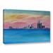 Wrought Studio™ Detroit Michigan Skyline Painting Print on Wrapped Canvas in White | 24 H x 36 W x 2 D in | Wayfair VKGL7847 34892171