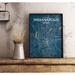 Wrought Studio™ 'Indianapolis City Map' Graphic Art Print Poster in Paper in Blue | 24 H x 18 W x 0.05 D in | Wayfair VRKG7566 43630870