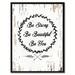 Wrought Studio™ Be Strong be Beautiful be You - Picture Frame Textual Art Print on Canvas in Gray | 37 H x 28 W x 1.2 D in | Wayfair