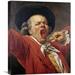 Global Gallery 'Self-Portrait as a Yawning Man' by Francois-Joseph Ducreux Painting Print on Wrapped Canvas in Black/Orange/Red | Wayfair