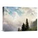 Global Gallery 'High in the Mountains' by Albert Bierstadt Painting Print on Wrapped Canvas in Blue/Gray/Green | 11.95 H x 16 W x 1.5 D in | Wayfair