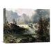 Global Gallery 'Rocky Mountain Stream' by Albert Bierstadt Painting Print on Wrapped Canvas in Green | 17.2 H x 22 W x 1.5 D in | Wayfair