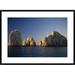 Global Gallery 'Sea Stacks & Natural Bridges, Cabo San Lucas, Baja, Mexico' Framed Photographic Print Paper in Blue | 22 H x 30 W x 1.5 D in | Wayfair