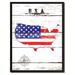 Wrought Studio™ 'USA Vintage Flag' Picture Frame Graphic Art on Canvas in Black/Blue/Red | 17 H x 13 W x 1.2 D in | Wayfair VRKG7771 43907850