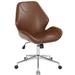 Wrought Studio™ Protagoras Ergonomic Task Chair Upholstered, Leather in Gray | 39 H x 24.75 W x 23 D in | Wayfair VRKG6375 42275520