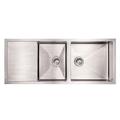 Whitehaus Collection Noah's 51.5" L x 21" W Double Basin Drop-In Kitchen Sink Stainless Steel in Gray | 8 H x 51.5 W x 21 D in | Wayfair WHNCMD5221