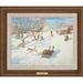 Wild Wings New Sled by Lee Stroncek Framed Painting Print on Canvas in Brown/White | 20.5 H x 24.25 W x 2 D in | Wayfair F838533098