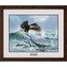 Wild Wings To Shining Sea by Persis Clayton Weirs Framed Painting Print Paper in Blue/Brown/Green | 27.75 H x 33.75 W x 2 D in | Wayfair F925753032