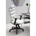 Orren Ellis Abdur-Rahim Task Chair Upholstered, Steel in Black/Brown | 48.5 H x 25 W x 23.5 D in | Wayfair WADL3000 26283639