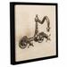 Williston Forge 'Antique Brass Faucet' Framed Painting Print On Canvas in Blue/Pink | 14 H x 14 W x 2 D in | Wayfair WLFR1002 38309928