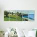Stupell Industries 'Golf Course Scene' 5 Piece Painting Print on Canvas in Blue/Green | 10 H x 21 W x 1.5 D in | Wayfair twp-209_cn_5pc_10x21