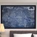 Wexford Home Parisian Sketch Map - Graphic Art Print on Canvas Metal in Blue/White | 30 H x 40 W x 1.5 D in | Wayfair HAC17-m99-3040