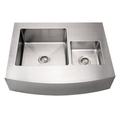 Whitehaus Collection Noah's 36" L x 29" W Double Basin Undermount Kitchen Sink Stainless Steel in Gray | 8.5 H x 36 W x 29 D in | Wayfair