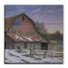 House & Homebody Co. Enduring Legency Barn by Robert Richert Painting Print Plaque Wood in Blue/Brown/Green | 12 H x 12 W x 1 D in | Wayfair