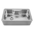 Whitehaus Collection Noah's 34" L x 20" W Drop-In Kitchen Sink Stainless Steel in Gray | 9 H x 33.5 W x 19.75 D in | Wayfair WHNAPA3016