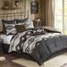 Woolrich Bitter Creek Gray/Microfiber Reversible Modern & Contemporary Comforter Set Polyester/Polyfill/Microfiber in Brown | Queen | Wayfair