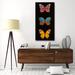 Winston Porter Butterfly Trio I by Hope Hansen - Graphic Art Print on Canvas Metal in Black/Green | 40 H x 20 W x 1.5 D in | Wayfair