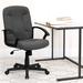 Winston Porter Hurlburt Mid-Back Fabric Executive Swivel Office Chair w/ Nylon Arms Upholstered/Mesh | 36.25 H x 26.5 W x 26.25 D in | Wayfair