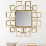 Mercer41 Chamika Accent Mirror 35.0 H x 35.0 W x 1.0 D in yellowMetal in Gold | 35" H X 35" W X 1" D | Wayfair 4F525603911140208FEC276AD9FFB0F4