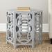 World Menagerie Heidi Block End Table Wood in Gray/Blue | 22.2 H x 22.8 W x 22.8 D in | Wayfair WRMG2607 42461145