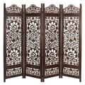 World Menagerie Rocade Screen 4 Panel Room Divider Wood in Brown | 72 H x 80 W x 1 D in | Wayfair WRMG2260 41915979