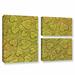 Isabelle & Max™ Lenny Large Heart Mixed Pattern - 3 Piece Graphic Art Set on Canvas in Green | 24 H x 36 W x 2 D in | Wayfair ZMIE4640 41563364