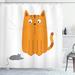 Zoomie Kids Mariana Kitty Fun Humor Kids Single Shower Curtain Polyester | 84 H x 69 W in | Wayfair ZMIE2944 39391735