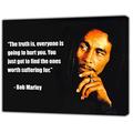 artsprints BOB MARLEY WITH QUOTE PHOTO PRINT ON FRAMED CANVAS WALL ART 40’’ x 30’’ inch-18mm depth