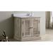 Gracie Oaks Eveny 37" Single Bathroom Vanity Set Marble, Wood in Brown/Gray | 35.5 H x 37 W x 22.5 D in | Wayfair 696E6254DD9940659C60FF3D94F73324