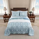 Tommy Bahama Home Tommy Bahama Turtle Cove Green Cotton Reversible Quilt Set Polyester/Polyfill in Blue | Wayfair 220636