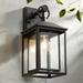 Califa 15 1/4" High Bronze Textured Glass Outdoor Lantern Wall Light