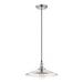 Nuvo Lighting 65409 - 1 Light Polished Nickel Metal Shade Pendant Light Fixture (Vintage - 1 Light Pendant w/ Matching Shade - Vintage Lamp Included)