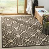 Brown/White 61 x 0.25 in Indoor Area Rug - Darby Home Co Burnell Ikat Cream/Brown Area Rug | 61 W x 0.25 D in | Wayfair