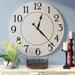 Czajkowski Oversized Wall Clock Solid Wood in White Laurel Foundry Modern Farmhouse® | 36 H x 36 W x 3 D in | Wayfair