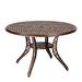 Woodard Casa Metal Dining Table Metal in Gray/White | 29 H x 48 W x 48 D in | Outdoor Dining | Wayfair 3Y48BT-70